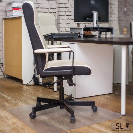 Коврик под кресло 900*900 мм, прозрачный, шагрень, поликарбонат 1,8 мм.