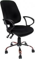 Компьютерное кресло Флеш Синхро Гамма Хром ткань-сетка черная