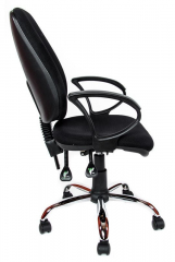 Компьютерное кресло Флеш Синхро Гамма Хром ткань-сетка черная