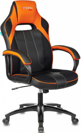 Кресло компьютерное игровое Zombie VIKING 2 AERO черный/оранжевый текстиль/экокожа