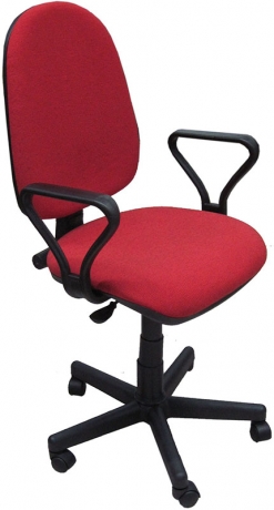 Кресло офисное компьютерное Престиж Самба ткань красная