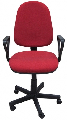Кресло офисное компьютерное Престиж Самба ткань красная