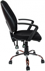 Компьютерное кресло Флеш Синхро Z Хром ткань-сетка черная