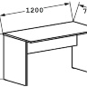 Стол рабочий письменный Арго А-002 (120х73х76)