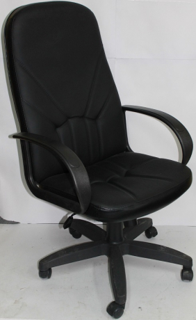 Компьютерное кресло Менеджер Ультра кожзам черный