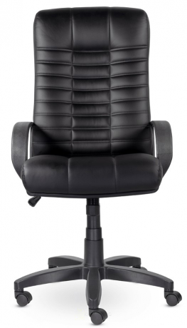 Кресло руководителя UTFC Атлант В пластик экокожа черная