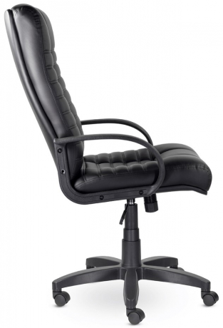 Кресло руководителя UTFC Атлант В пластик экокожа черная