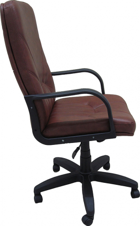 Кресло офисное Менеджер Стандарт экокожа коричневая