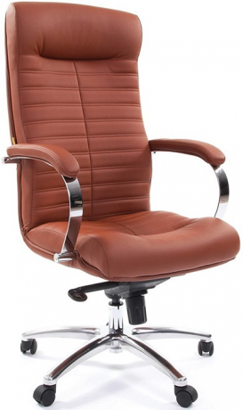 Офисное кресло руководителя Chairman 480 экокожа коричневый
