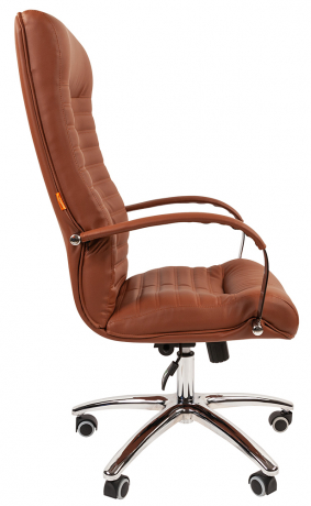 Офисное кресло руководителя Chairman 480 экокожа коричневый