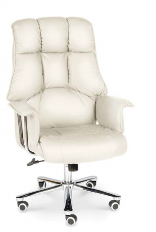 Офисное кресло руководителя Norden Президент слоновая кость кожа