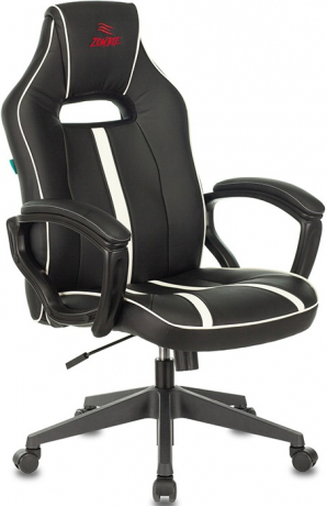 Кресло компьютерное игровое Zombie A3 черный/белый экокожа