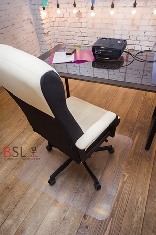 Коврик под кресло 1200*2000 мм, прозрачный, шагрень, поликарбонат 1,8 мм.