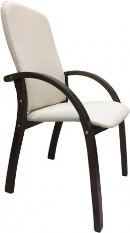 Стул офисный Джуно Люкс экокожа слоновая кость