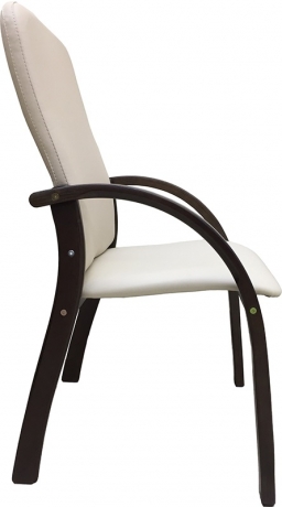 Стул офисный Джуно Люкс экокожа слоновая кость