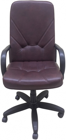 Кресло офисное Менеджер Стандарт экокожа бордовая