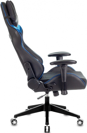 Кресло компьютерное игровое Zombie VIKING 4 AERO черный/синий текстиль/экокожа