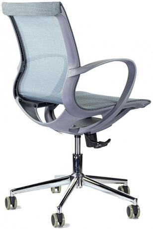 Компьютерное кресло Йота М-805 GRAY CH голубой сетка