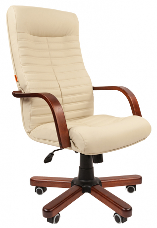 Офисное кресло руководителя Chairman 480 WD экокожа бежевый