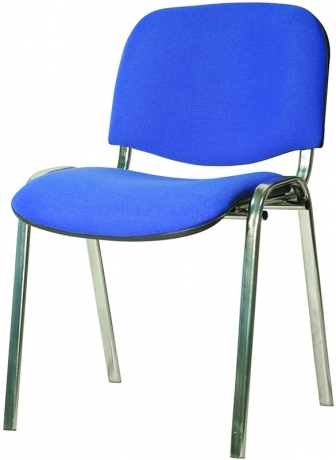 Стул офисный ИЗО хром синяя ткань