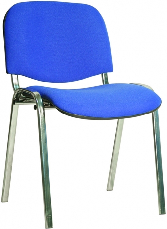 Стул офисный ИЗО хром синяя ткань