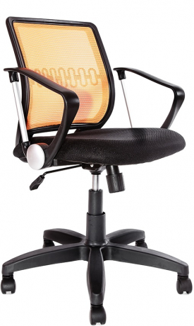 Компьютерное кресло Бит Арфа ткань черно-оранжевая