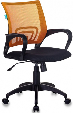 Компьютерное кресло Бюрократ CH-695N оранжевый черный сетка/ткань