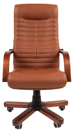 Офисное кресло руководителя Chairman 480 WD экокожа коричневый