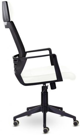 Ортопедическое компьютерное кресло Альт белый экокожа/сетка