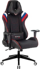 Кресло компьютерное игровое Zombie VIKING 4 AERO белый/синий/красный текстиль/экокожа