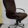 Офисное кресло руководителя Вип Хром МБ кожа бордовая