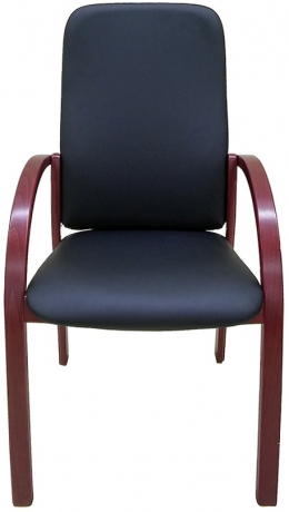 Стул офисный Джуно Люкс кожзам черный