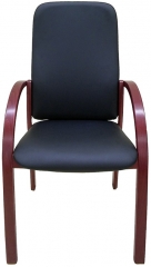 Стул офисный Джуно Люкс кожзам черный