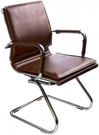 Офисное конференц-кресло Бюрократ Ch-993-Low-V коричневый экокожа