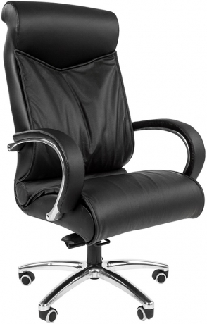 Офисное кресло руководителя Chairman 420 кожа черный