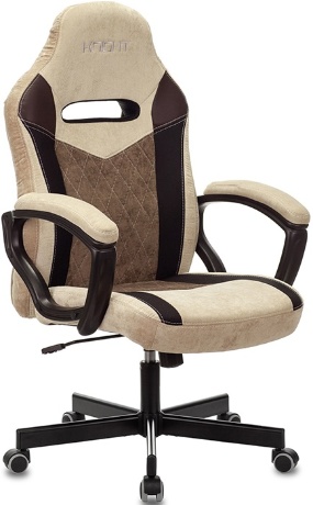 Кресло компьютерное игровое Zombie VIKING 6 KNIGHT ткань коричневый/бежевый