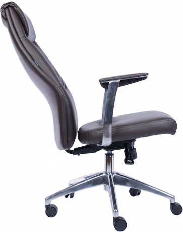 Кресло руководителя Everprof London экокожа темно-коричневая