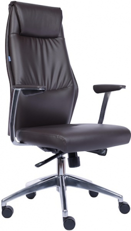 Кресло руководителя Everprof London экокожа темно-коричневая