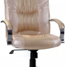 Офисное кресло руководителя Венеция Ультра Хром экокожа кремовый