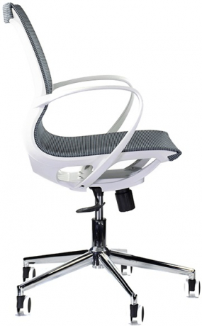 Компьютерное кресло Йота М-805 WHITE CH голубой сетка