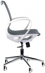 Компьютерное кресло Йота М-805 WHITE CH голубой сетка