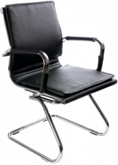 Офисное конференц-кресло Бюрократ Ch-993-Low-V черный экокожа