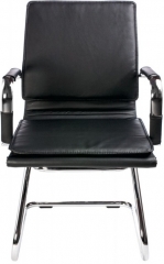 Офисное конференц-кресло Бюрократ Ch-993-Low-V черный экокожа