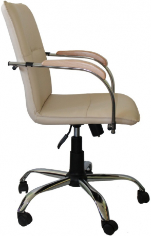 Кресло офисное Самба GTP хром экокожа бежевая