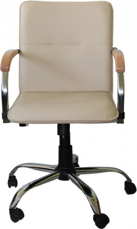 Кресло офисное Самба GTP хром экокожа бежевая