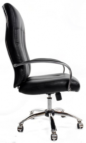 Офисное кресло руководителя Даллас Ультра Хром экокожа черная