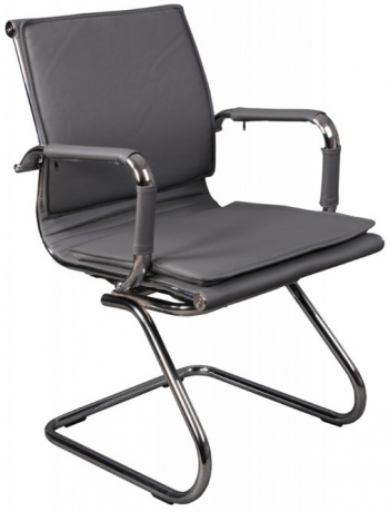 Офисное конференц-кресло Бюрократ Ch-993-Low-V серый экокожа