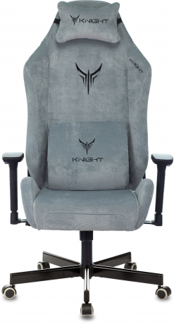 Кресло игровое Knight N1 Fabric серо-голубой Light-28
