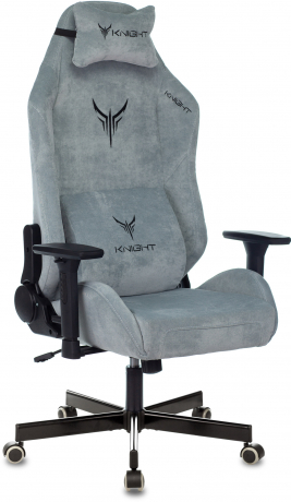 Кресло игровое Knight N1 Fabric серо-голубой Light-28