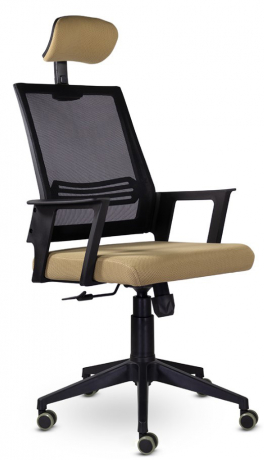 Компьютерное кресло UTFC Аэро М-808 BLACK PL сетка хаки